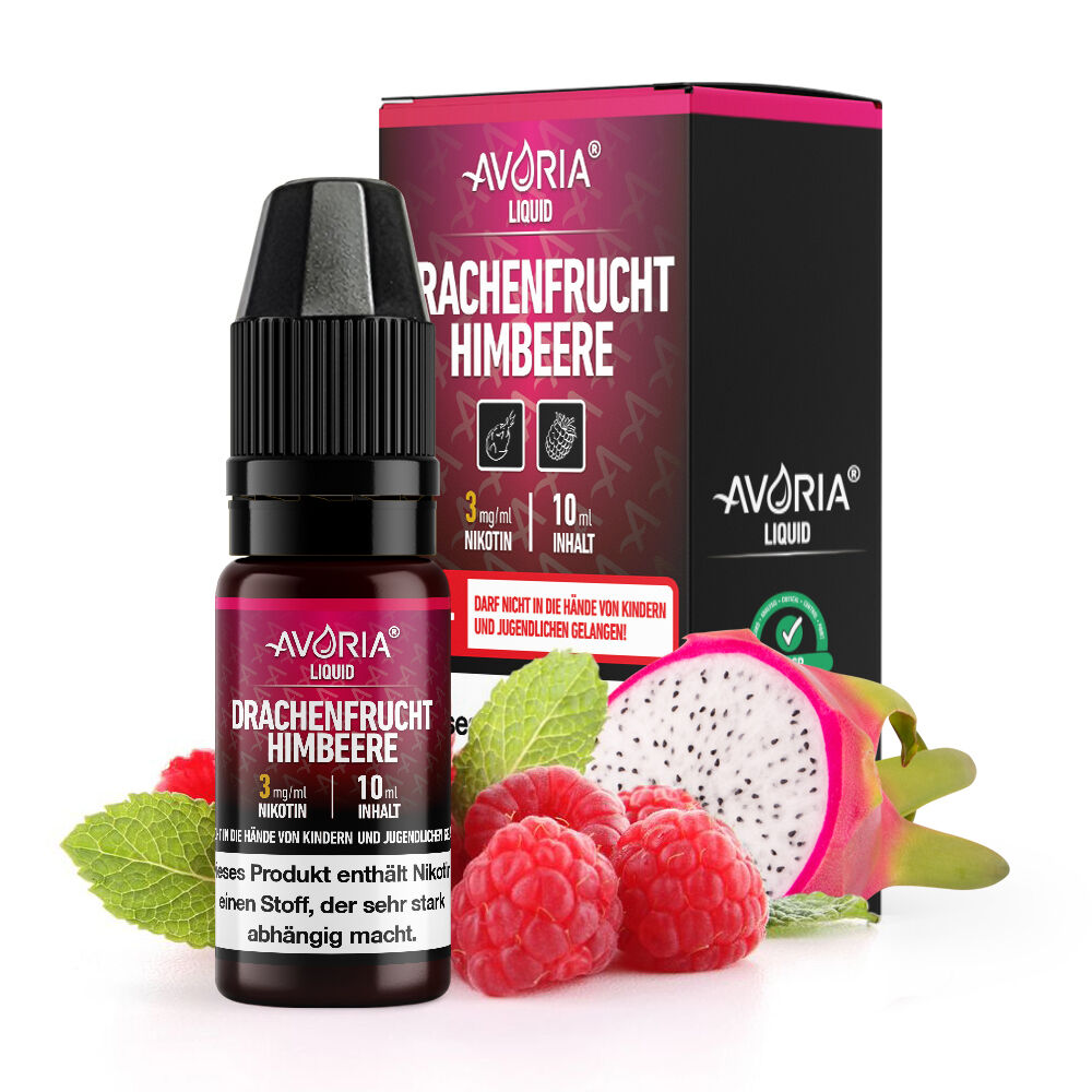 Avoria - Drachenfrucht-Himbeere Liquid 10ml bei 💜 Vape-Customs.de kaufen!