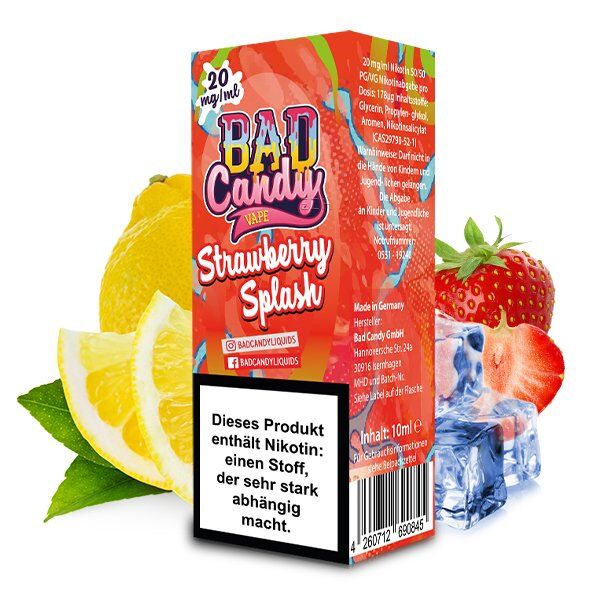 Bad Candy - Strawberry Splash Nikotinsalz 10ml